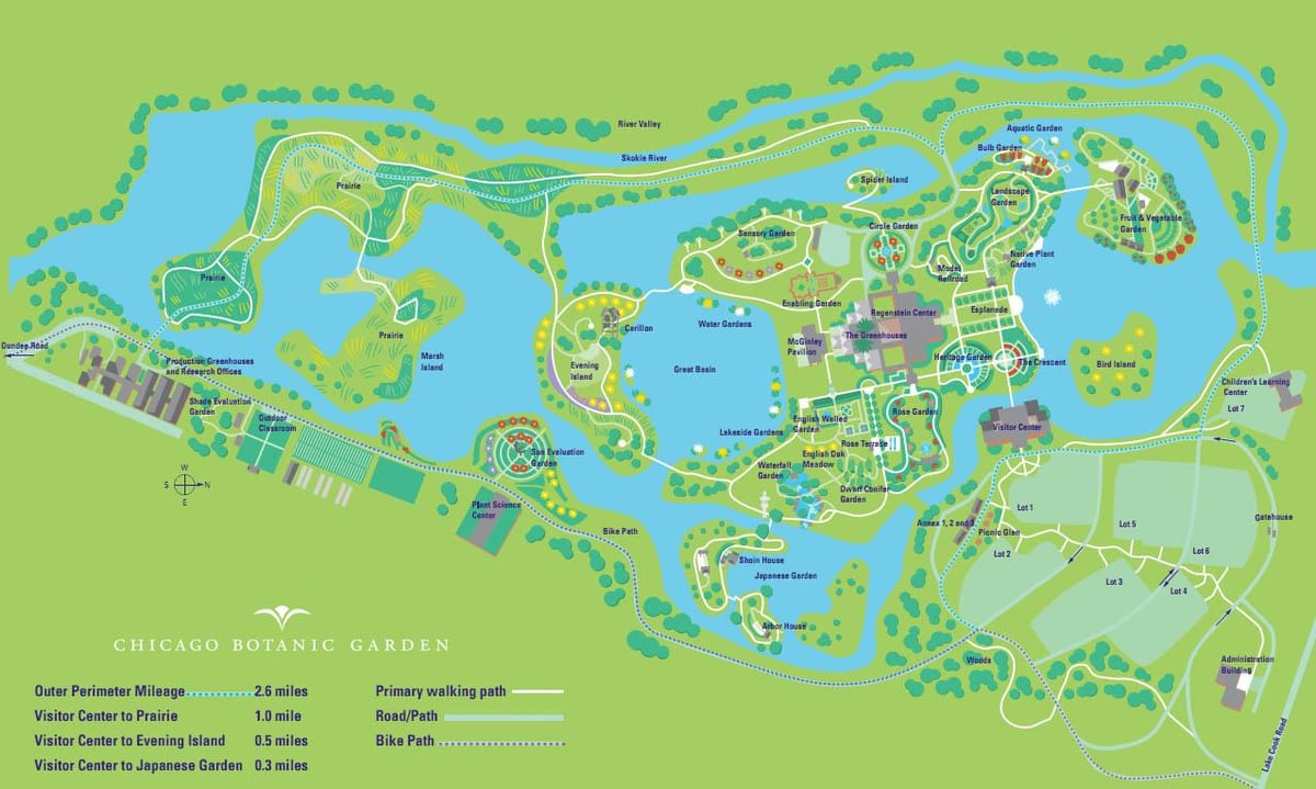 Chicago grasagarðurinn kort