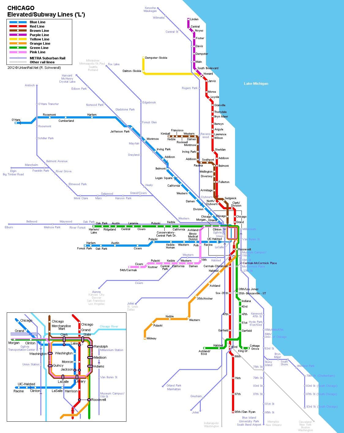 Chicago næsta stöð kort