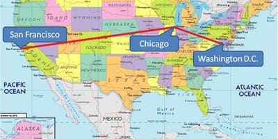 Chicago á BANDARÍKIN kort