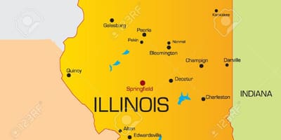 Chicago ríkisins kort