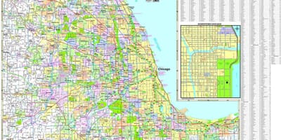 Kort af Chicago þjóðvegum
