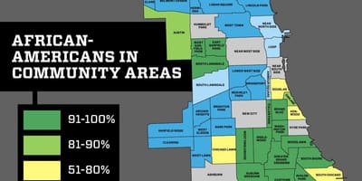 Chicago hverfinu glæpur kort