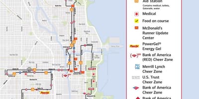 Chicago maraþon keppninni kort
