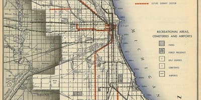 Kort af Chicago neðanjarðarlestinni