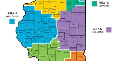 Chicago opinbera skóla kort