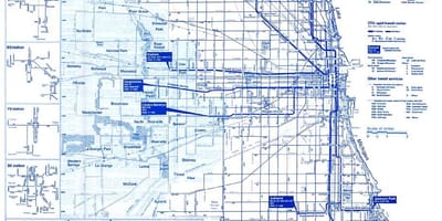 Chicago strætó kerfi kort