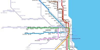 Chicago næsta stöð kort